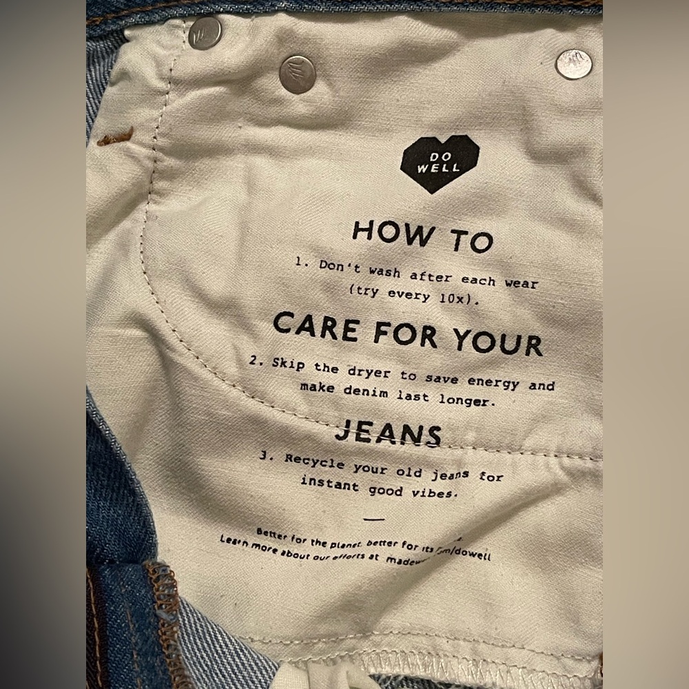 Madewell Jeans Blue Denim Short size 27 - Picture 8 of 14